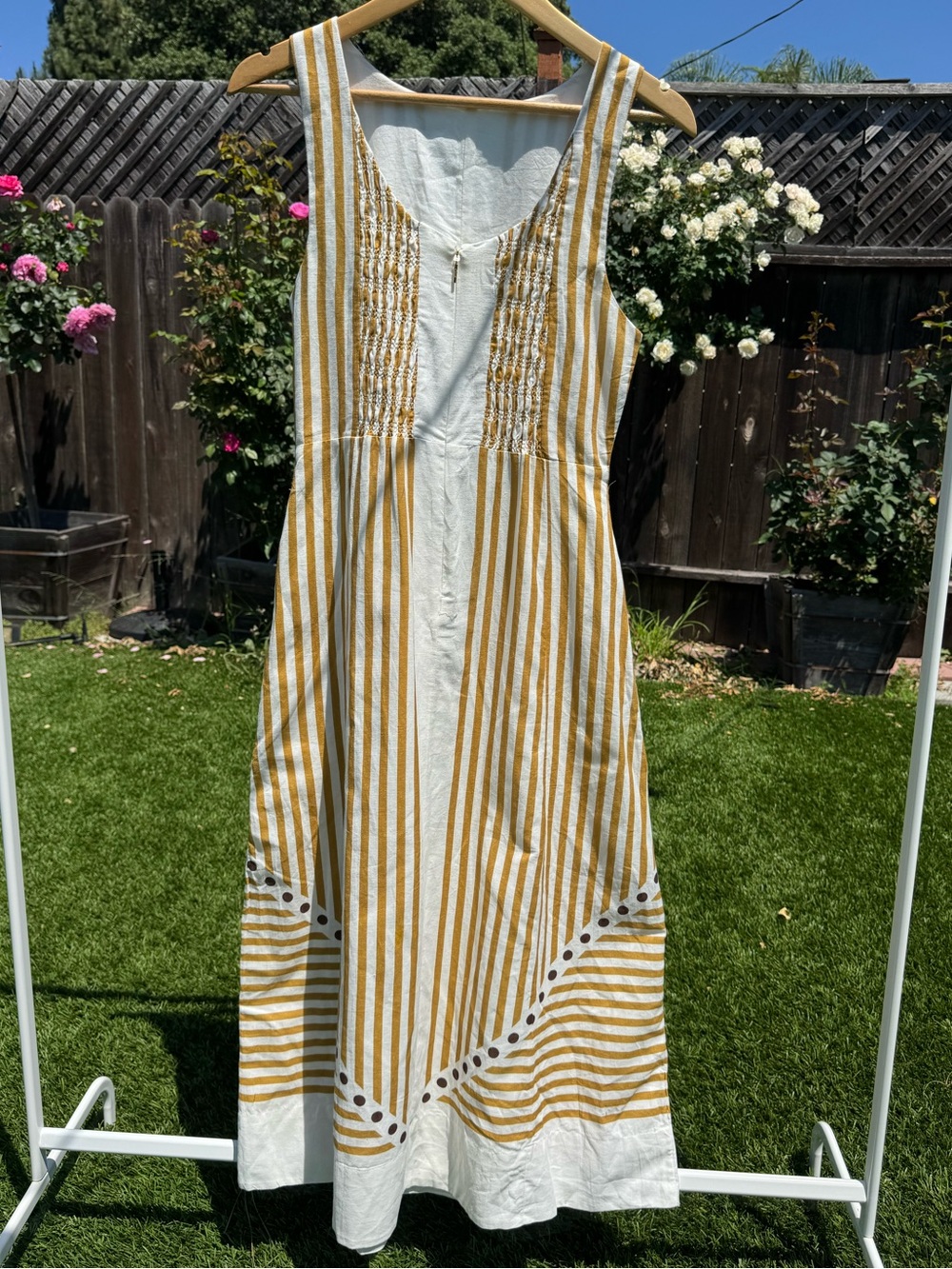 NWT Cleobella Cotton Linen Rhiannon Ankle Day Dress in Lusso Stripe size Small - Picture 5 of 8